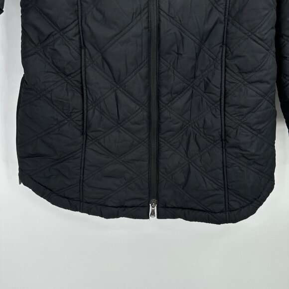 Prana Women's Esla Hooded Coat with Sherpa Lining size S Small Full Zip Black - Picture 4 of 8